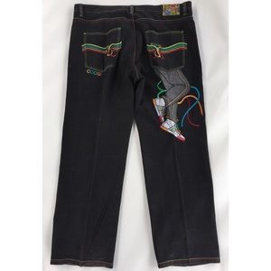 Coogi Black Jeans 48 X 36 Rainbow Shoe 